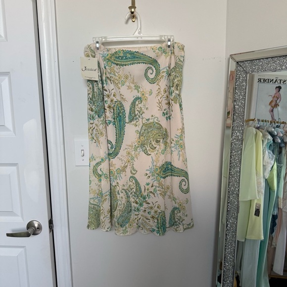 Vintage Jessica Paisley Maxi Skirt NWT 90s Deadstock Boho Cottagecore Floral M - Picture 2 of 6